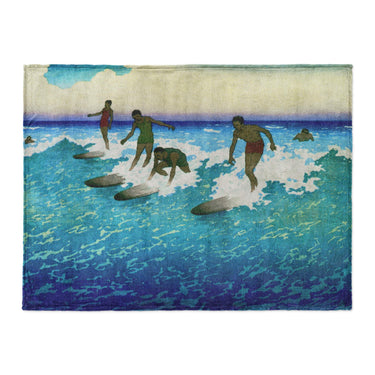 Surfers Sharing Wave by Charles Bartlett in Large (60" x 80") Size