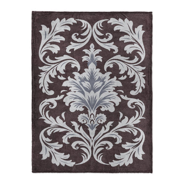 Aubrey Maroon & Light Blue in Large (60" x 80") Size