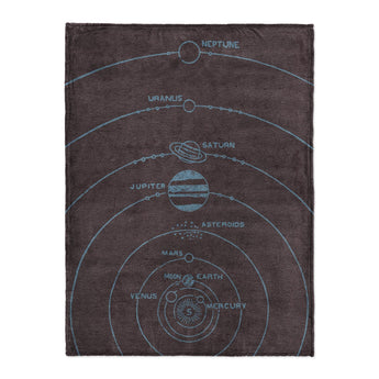 Solar System Burgandy & Powder Blue in Large (60" x 80") Size