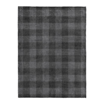 Buffalo Plaid Charcoal Black in Large (60" x 80") Size