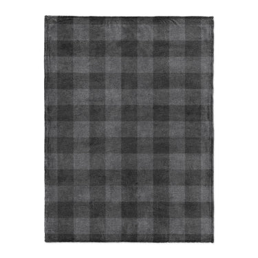 Buffalo Plaid Charcoal Black in Large (60" x 80") Size