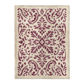 Floranna Ivory & Wine in Large (60" x 80") Size
