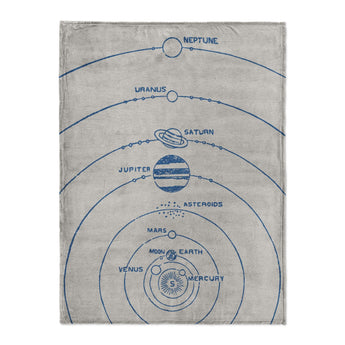 Solar System Blue & Ivory in Large (60" x 80") Size