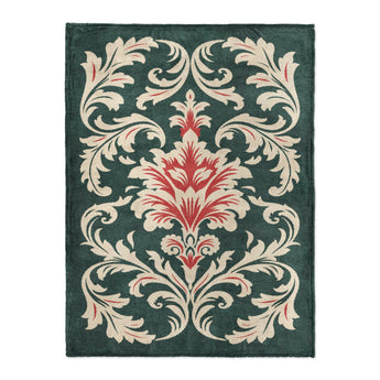 Aubrey Forest Green & Red in Large (60" x 80") Size