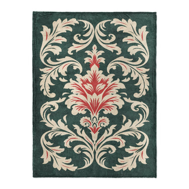 Aubrey Forest Green & Red in Large (60" x 80") Size