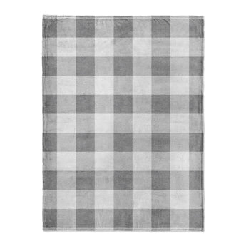 Buffalo Plaid Light Grey in Large (60" x 80") Size
