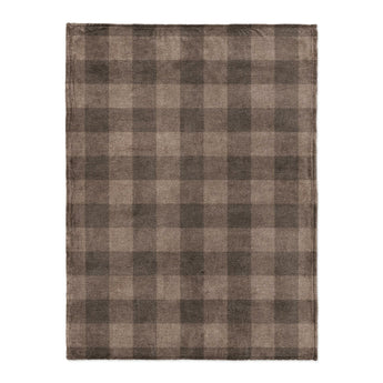 Buffalo Plaid Dark Cedar Brown in Large (60" x 80") Size