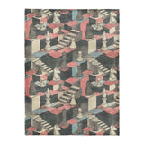 Harmon Surreal Check Blue & Pink in Large (60" x 80") Size