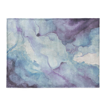 Zephyr Watercolor Blue & Purple in Large (60" x 80") Size