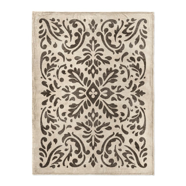 Floranna Ivory & Black in Large (60" x 80") Size