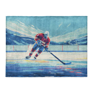 8 Bit Pond Hockey in Large (60" x 80") Size