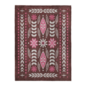 Topanga Burgundy & Pink in Large (60" x 80") Size