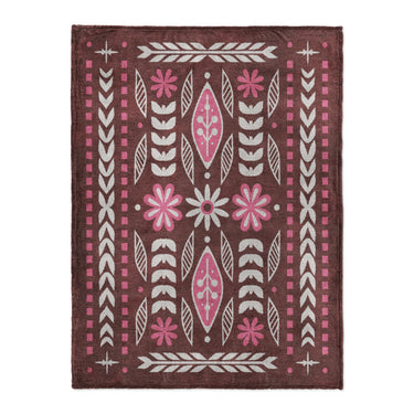 Topanga Burgundy & Pink in Large (60" x 80") Size