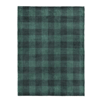 Buffalo Plaid Deep Teal in Large (60" x 80") Size