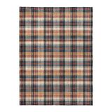 MacPherson Plaid Navy & Gold in Large (60" x 80") Size