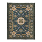 Miriam Navy & Olive Green in Large (60" x 80") Size