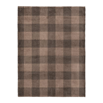 Buffalo Plaid Dark Cedar Brown in Large (60" x 80") Size