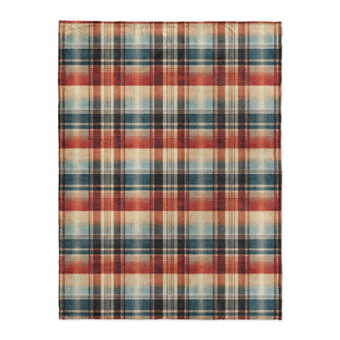 Monaghan Plaid Blue & Red in Large (60" x 80") Size