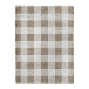 Buffalo Plaid Light Cedar Brown in Large (60" x 80") Size