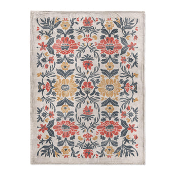 Corriana Navy & Red in Large (60" x 80") Size