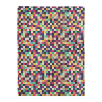 Pixel Mosaic Multicolor Midtone in Large (60" x 80") Size