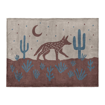 Desert Coyote Dark Red Clay & Dusty Blue in Large (60" x 80") Size