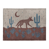Desert Coyote Dark Red Clay & Dusty Blue in Large (60" x 80") Size