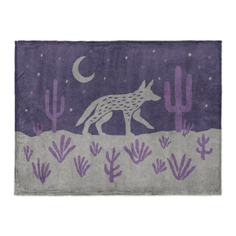 Desert Coyote Eggplant & Dusty Purple in Large (60" x 80") Size