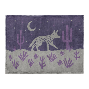 Desert Coyote Eggplant & Dusty Purple in Large (60" x 80") Size
