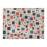 Geometric Confetti Blue & Red in Large (60" x 80") Size