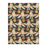 Tribal Birds Black in Large (60" x 80") Size