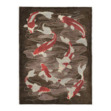 Koi Pond Brown in Large (60" x 80") Size