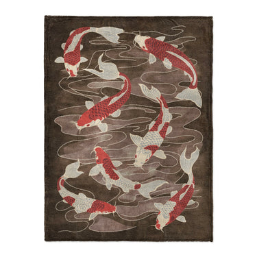 Koi Pond Brown in Large (60" x 80") Size