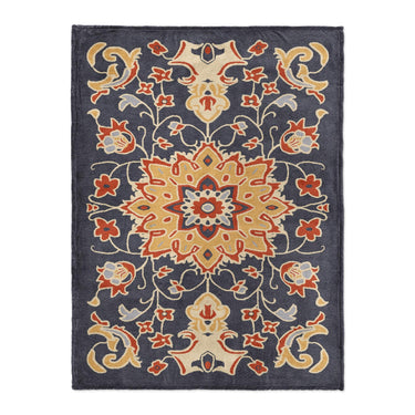 Baldwin Navy & Red in Large (60" x 80") Size