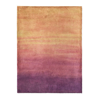 Imogen Watercolor Orange & Purple Ombre in Large (60" x 80") Size