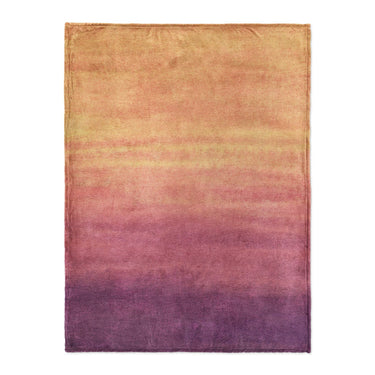 Imogen Watercolor Orange & Purple Ombre in Large (60" x 80") Size