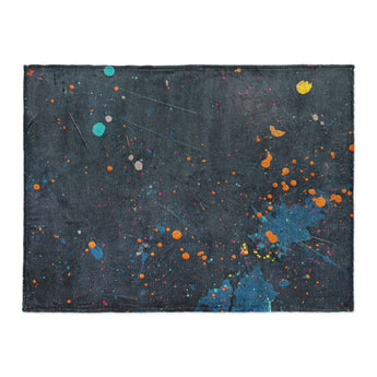 Jacob Navy & Orange in Large (60" x 80") Size