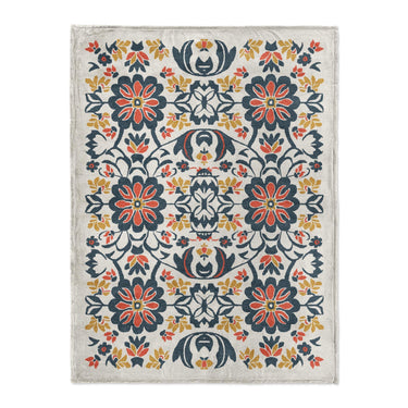 Georgiana Navy & Red in Large (60" x 80") Size