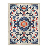 Wilhemina Navy & Red in Large (60" x 80") Size