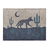 Desert Coyote Midnight & Dusty Blue in Large (60" x 80") Size