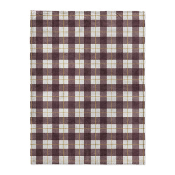 Wallace Plaid Maroon & Gold in Large (60" x 80") Size