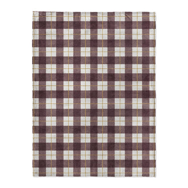 Wallace Plaid Maroon & Gold in Large (60" x 80") Size