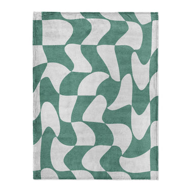 Twyla Checkered Aquamarine in Large (60" x 80") Size
