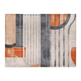 Gordian Navy & Orange in Large (60" x 80") Size