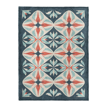 Elliot Blue & Orange in Large (60" x 80") Size