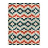 Jasper Blue & Red in Large (60" x 80") Size