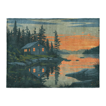 Adirondack Lakeside Cabin in Large (60" x 80") Size
