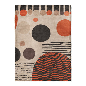 Charl Orange & Taupe in Large (60" x 80") Size