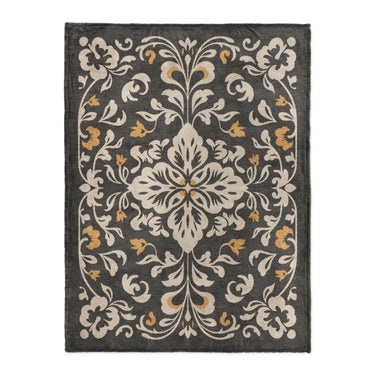 Annette Vintage Black & Yellow in Large (60" x 80") Size