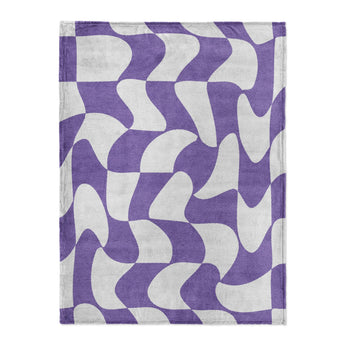 Twyla Checkered Periwinkle in Large (60" x 80") Size